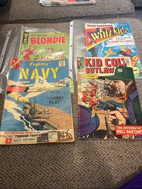 Vintage Kids Comic Book Bundle - Blue, Red, Yellow Covers